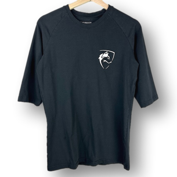 Alphalete Other - ALPHALETE Performance Fit 3/4 Sleeve T-shirt Black Husky Logo Small